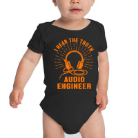 Hear Audio Engineer Voice Headphones Music Lover Tech T Shirt Baby Bodysuit | Artistshot