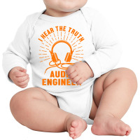 Hear Audio Engineer Voice Headphones Music Lover Tech T Shirt Long Sleeve Baby Bodysuit | Artistshot