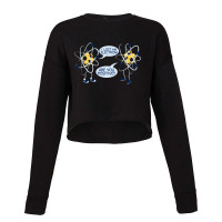 Atom Proton Electron Positive Word Game Cropped Sweater | Artistshot