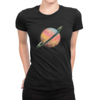 Saturn Watercolor Ladies Fitted T-shirt | Artistshot