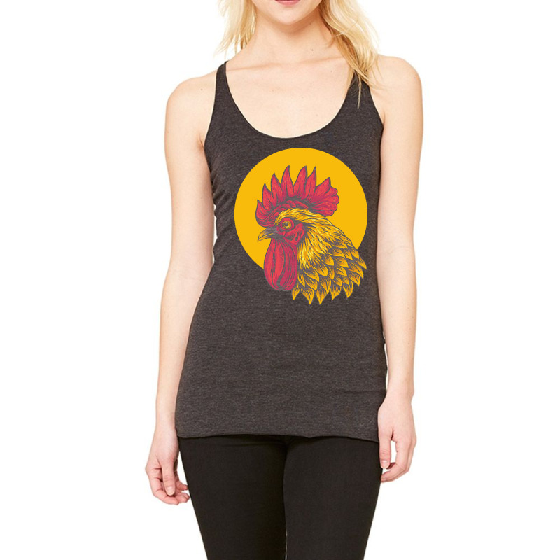 Rooster Yellow Circle T  Shirt Rooster Yellow Circle T  Shirt Racerback Tank by darrengorczany780 | Artistshot