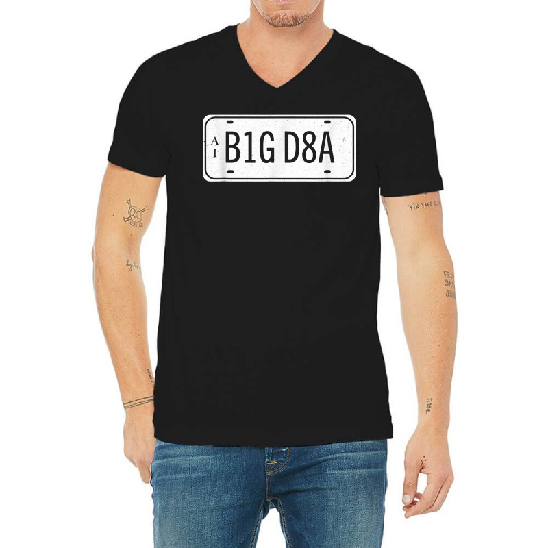 Data Big Number Plate Scientist Analyst Machine Learning T Shirt V-neck Tee | Artistshot