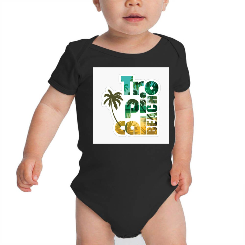 Tropical Beach Baby Bodysuit by john6 | Artistshot