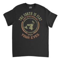 Flat Earth & Stationery Vintage Conspiracy T Shirt Classic T-shirt | Artistshot