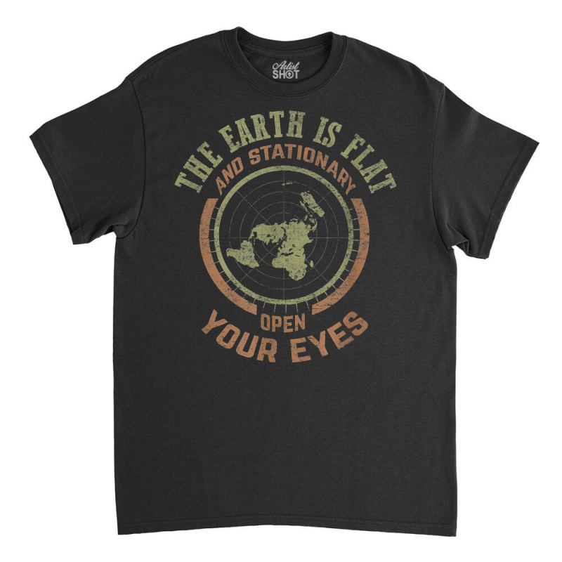 Flat Earth & Stationery Vintage Conspiracy T Shirt Classic T-shirt by darelychilcoat1989 | Artistshot