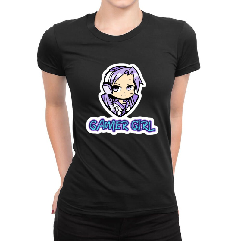 Anime Manga Classic Cute Girl Eyes Emotions 99527933 Ladies Fitted T-Shirt by safira23 | Artistshot