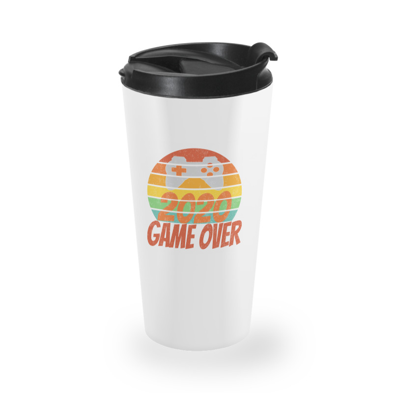 Game Over 2020 Retro Sunset Travel Mug | Artistshot