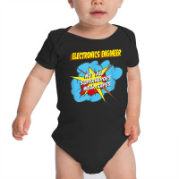 Electronics Engineer Funny Superhero Job T Shirt Baby Bodysuit | Artistshot