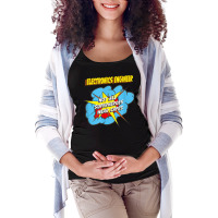 Electronics Engineer Funny Superhero Job T Shirt Maternity Scoop Neck T-shirt | Artistshot