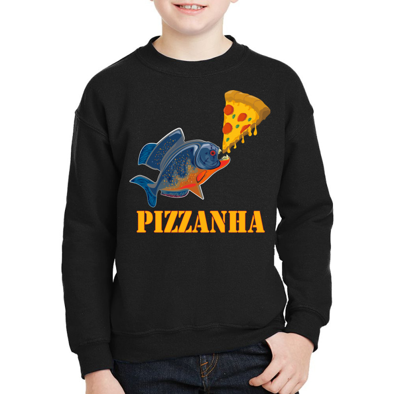 Piranhas Eating Italian Pizza Sticker Youth Sweatshirt | Artistshot