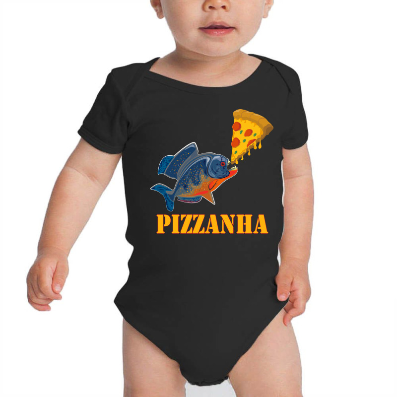 Piranhas Eating Italian Pizza Sticker Baby Bodysuit | Artistshot