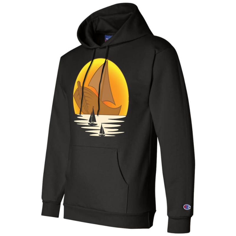 Sailing T  Shirt Sailor Sea Sunset Sail Boat Skipper Sailing T  Shirt Champion Hoodie | Artistshot