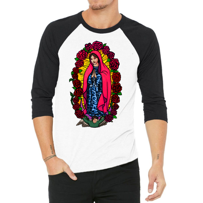 Guadalupe Blessed Virgin Mary T-shirt 3/4 Sleeve Shirt by Apollo | Artistshot