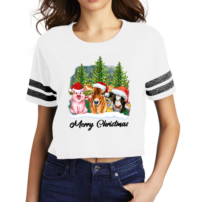 Merrry Christmas Animal Scorecard Crop Tee by Apollo | Artistshot