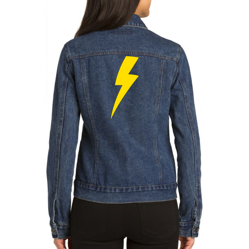 Lightning Bolt Ladies Denim Jacket by suryanaagus | Artistshot