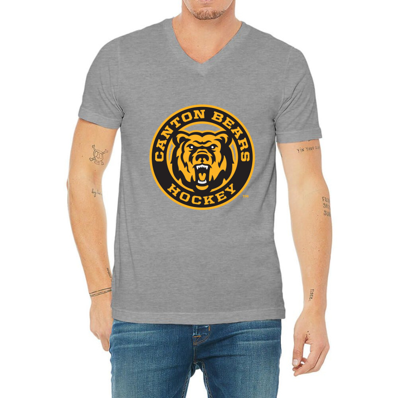 Canton Bears Hockey V-neck Tee | Artistshot