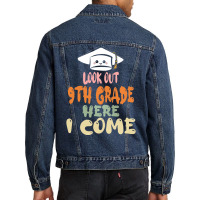 Graduation 2020 T  Shirtlook Out 9th Grade Here I Come T  Shirt (1) Men Denim Jacket | Artistshot