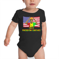 Juneteenth T  Shirt1865   Freedom Arrived   Black History Month Junete Baby Bodysuit | Artistshot