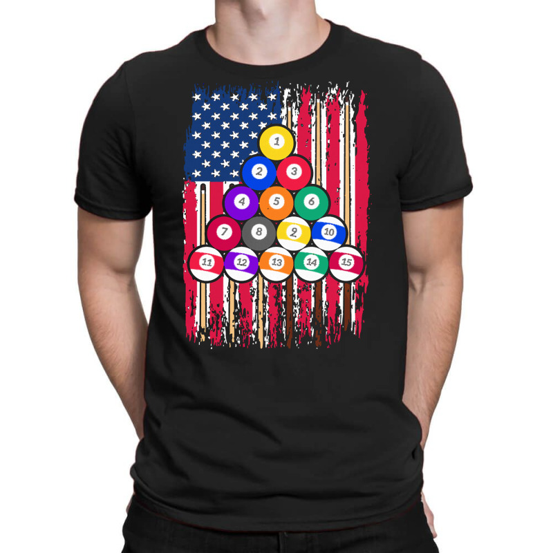 Billiard T  Shirt U S Flag Snooker Player American Pool Billiard T  Sh T-shirt | Artistshot