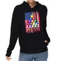 Billiard T  Shirt U S Flag Snooker Player American Pool Billiard T  Sh Lightweight Hoodie | Artistshot