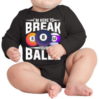 Billiard T  Shirt8 Ball Pool Player Funny Snooker Billiard T  Shirt Long Sleeve Baby Bodysuit | Artistshot