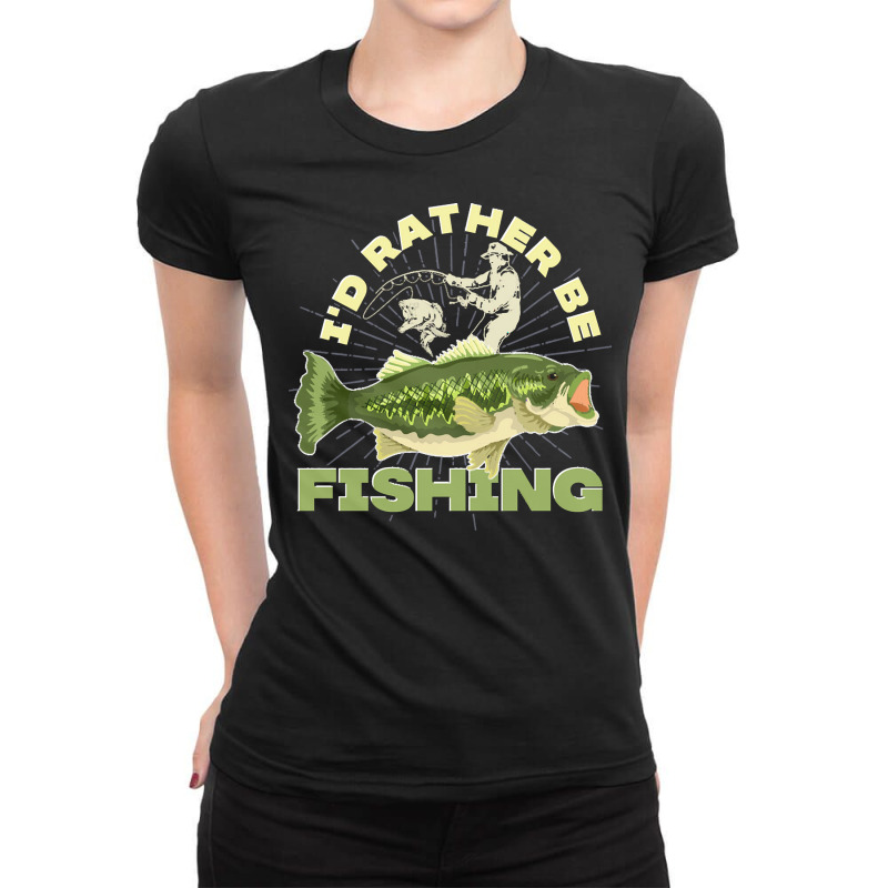 Fishing T  Shirt Fisherman Angling Hobby Fish Funny Fishing T  Shirt Ladies Fitted T-Shirt by osvaldo8495 | Artistshot