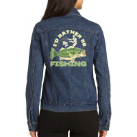 Fishing T  Shirt Fisherman Angling Hobby Fish Funny Fishing T  Shirt Ladies Denim Jacket | Artistshot