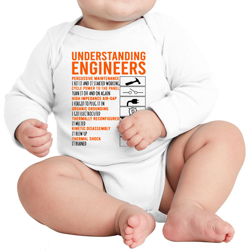 Understanding Engineers Long Sleeve Baby Bodysuit by Leona Art | Artistshot