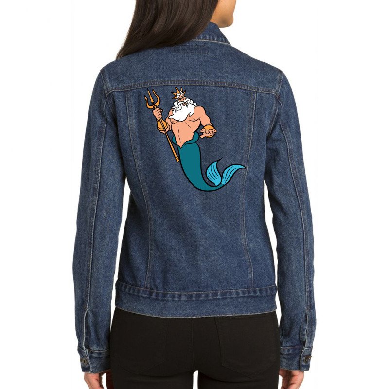 King Triton Ladies Denim Jacket by mukidey | Artistshot