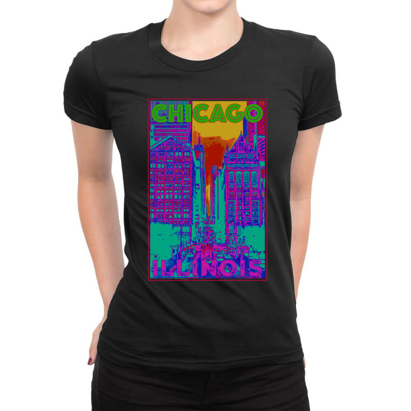 Chicago United States Illinois Ladies Fitted T-Shirt by zig street | Artistshot