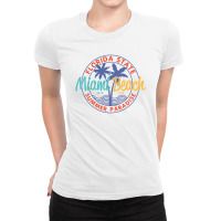 Miami Beach Summer Paradise Ladies Fitted T-shirt | Artistshot