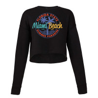 Miami Beach Summer Paradise Cropped Sweater | Artistshot