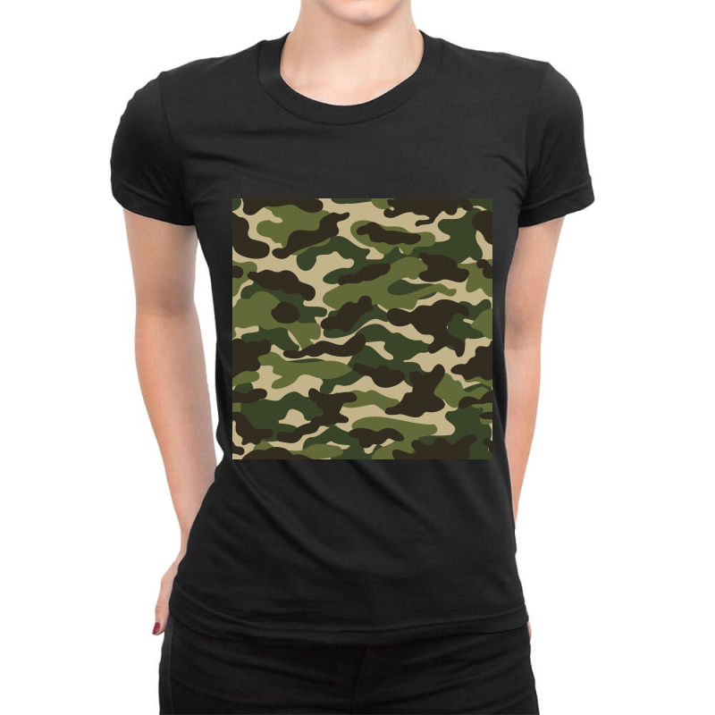 Camo Pattern 1 Ladies Fitted T-Shirt by AffandAhm | Artistshot