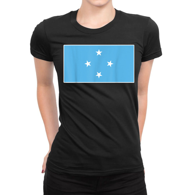 Micronesia T Shirt Chuukese Tee Flag Souvenir Gift T Shirt Ladies Fitted T-Shirt by holly434 | Artistshot