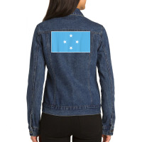 Micronesia T Shirt Chuukese Tee Flag Souvenir Gift T Shirt Ladies Denim Jacket | Artistshot