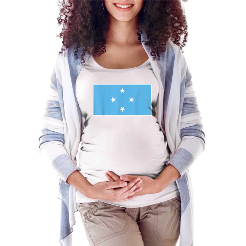 Micronesia T Shirt Chuukese Tee Flag Souvenir Gift T Shirt Maternity Scoop Neck T-shirt by holly434 | Artistshot