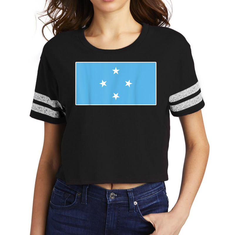 Micronesia T Shirt Chuukese Tee Flag Souvenir Gift T Shirt Scorecard Crop Tee by holly434 | Artistshot