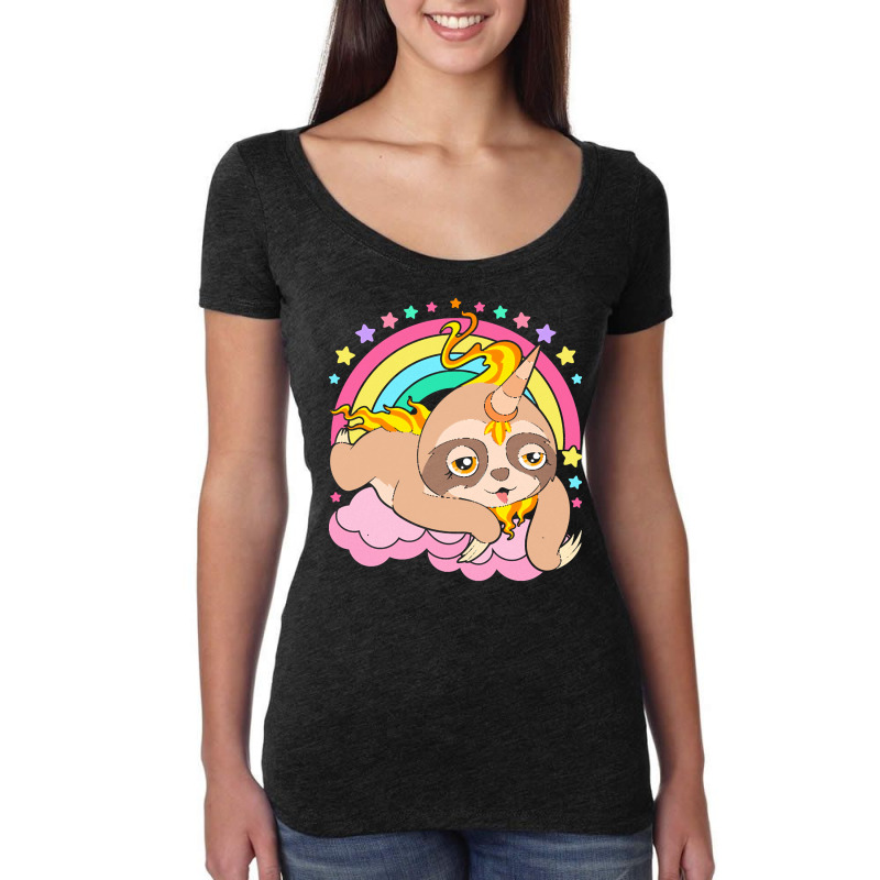 Animal T  Shirt Cute Sloth Magical Unicorn Slothicorn Lazy Animal T  S Women's Triblend Scoop T-shirt by wlowe820 | Artistshot