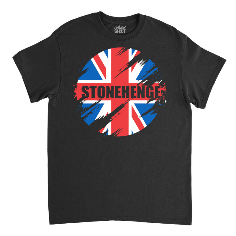 Union Jack T  Shirt Stonehenge British Flag England U K Britain Union Classic T-shirt | Artistshot