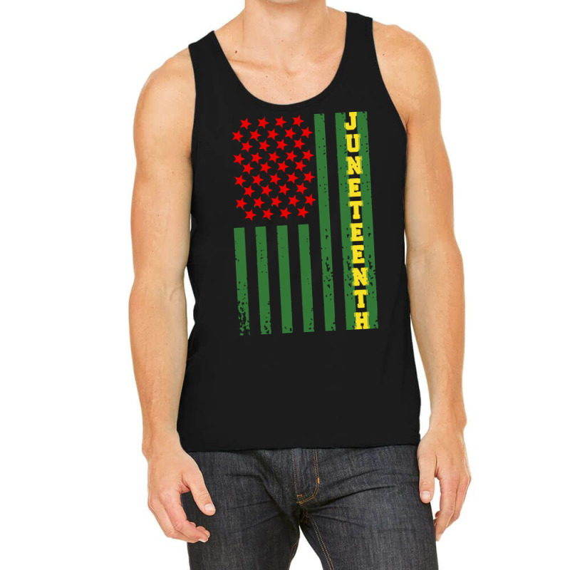 Juneteenth Flag Wavy T  Shirt Juneteenth Flag T  Shirt Tank Top | Artistshot