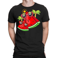 Watermelon T  Shirt Melon Sunglasses Exotic Summer Fruit Palm Trees Fu T-shirt | Artistshot