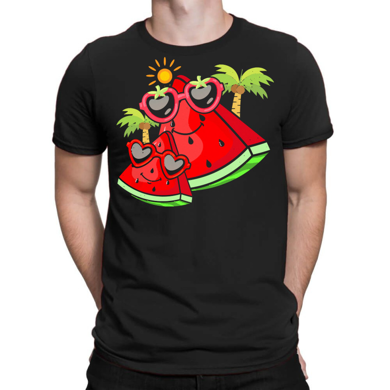 Watermelon T  Shirt Melon Sunglasses Exotic Summer Fruit Palm Trees Fu T-shirt | Artistshot