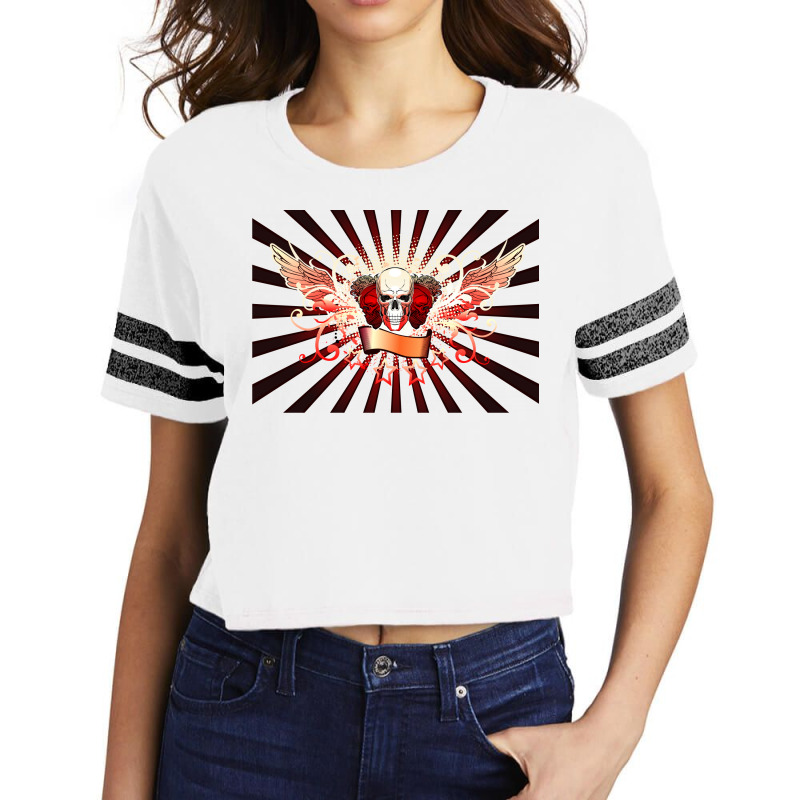 Fascinating Grunge Art Scorecard Crop Tee by Chiks | Artistshot