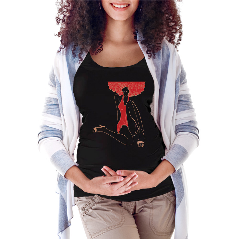 Fascinating Lady Art Maternity Scoop Neck T-shirt by Chiks | Artistshot