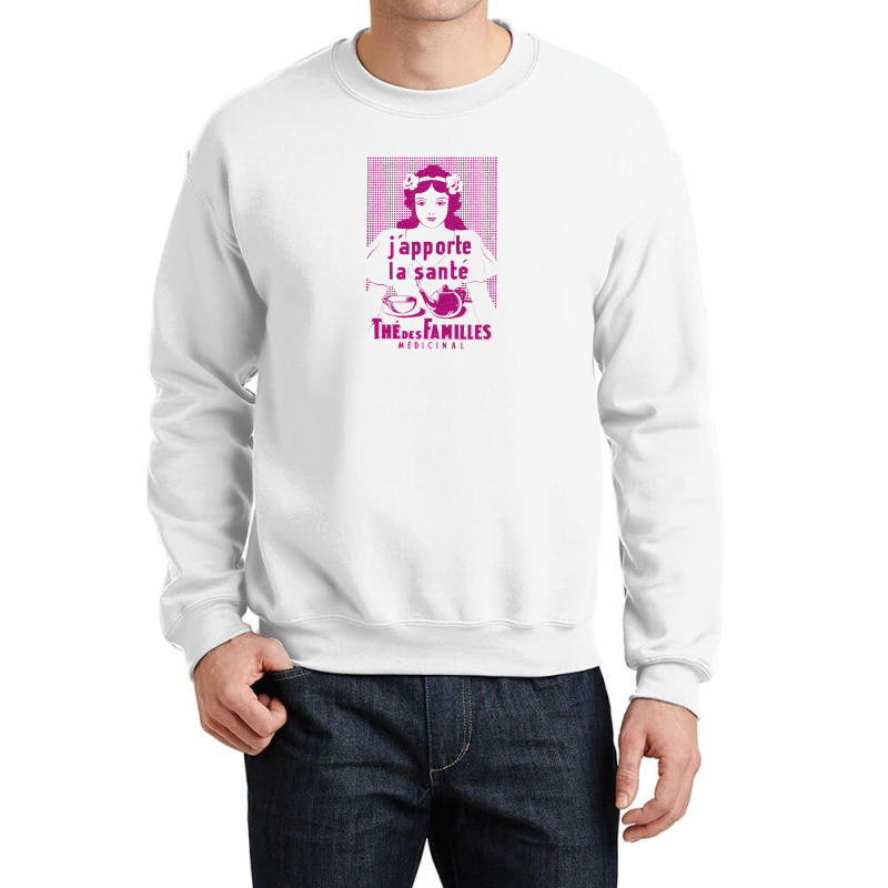 Thé Des Familles Vintage French Tea Ad Design Crewneck Sweatshirt | Artistshot