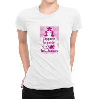 Thé Des Familles Vintage French Tea Ad Design Ladies Fitted T-shirt | Artistshot