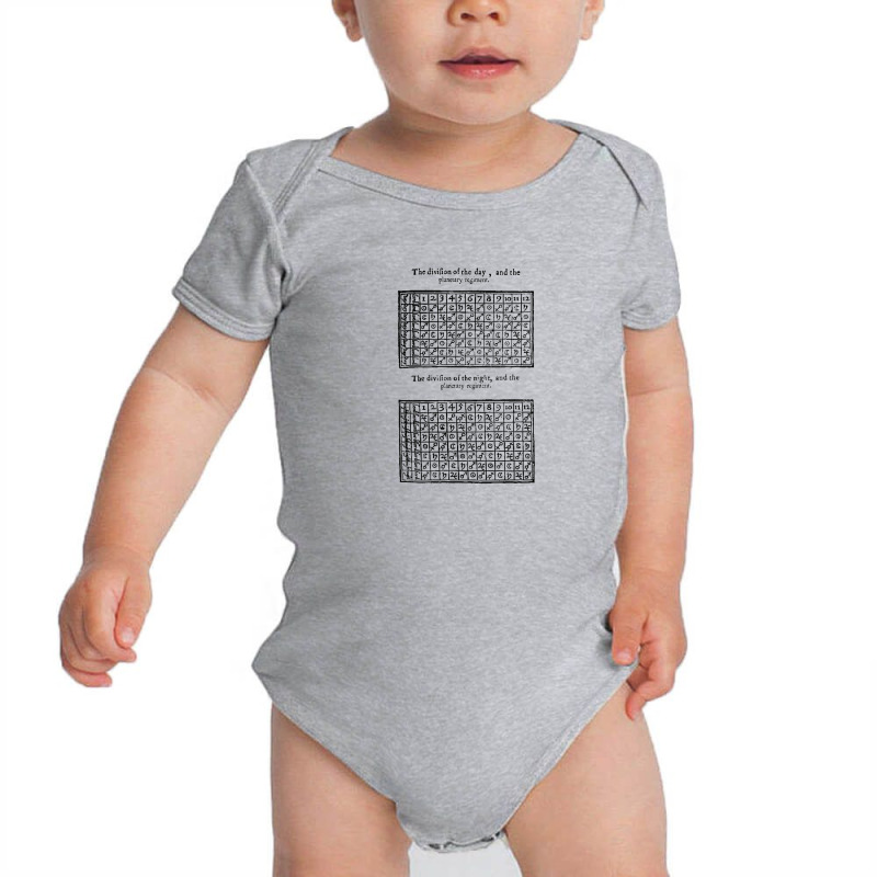 The Division Of The Day Night Vintage Astrology Chart Baby Bodysuit by wardiyatre | Artistshot