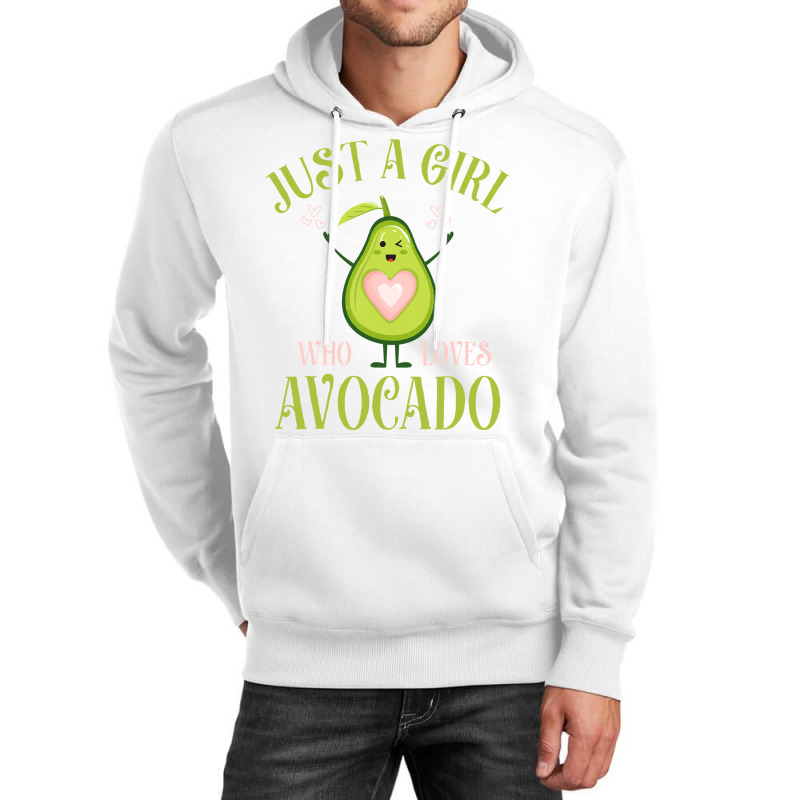 Avocado Fresh Organic Lover Just A Girl Who Loves Avocado Long Sleeve Unisex Hoodie by alanacaro | Artistshot