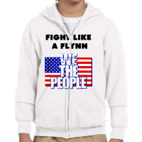 Fight Like A Flynn Youth Zipper Hoodie | Artistshot