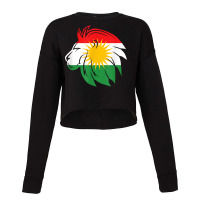 Kurdistan Flag Lion Kurds Kurdish T Shirt Cropped Sweater | Artistshot